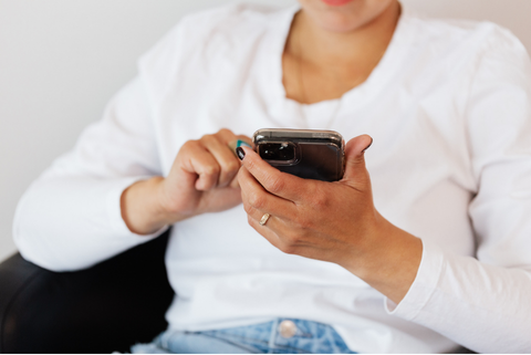woman using smart phone